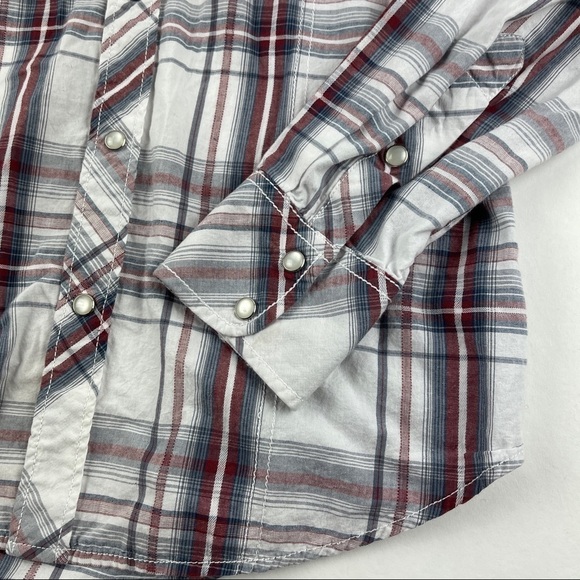 Helix Pearl Snap Shirt Mens Small Gray Athletic Fit Pockets Long Sleeve - Picture 5 of 8